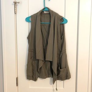 Army Green Drape Vest